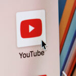 YouTube logo and cursor